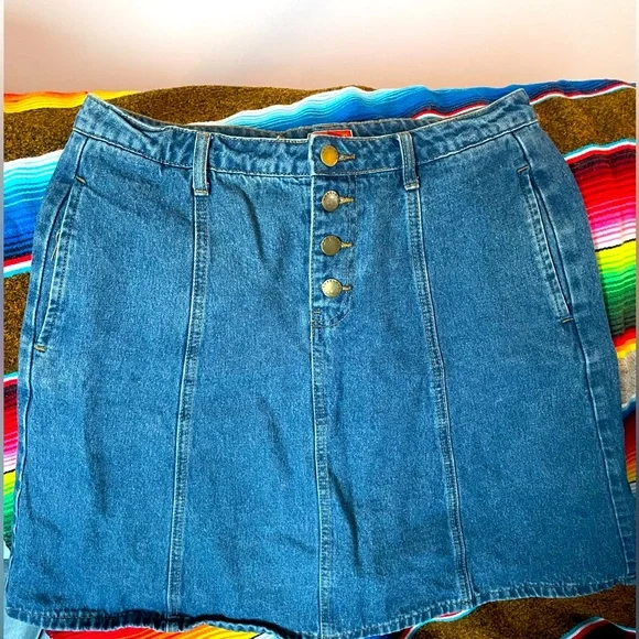 ModCloth Jean Skirt - Picture 1 of 2